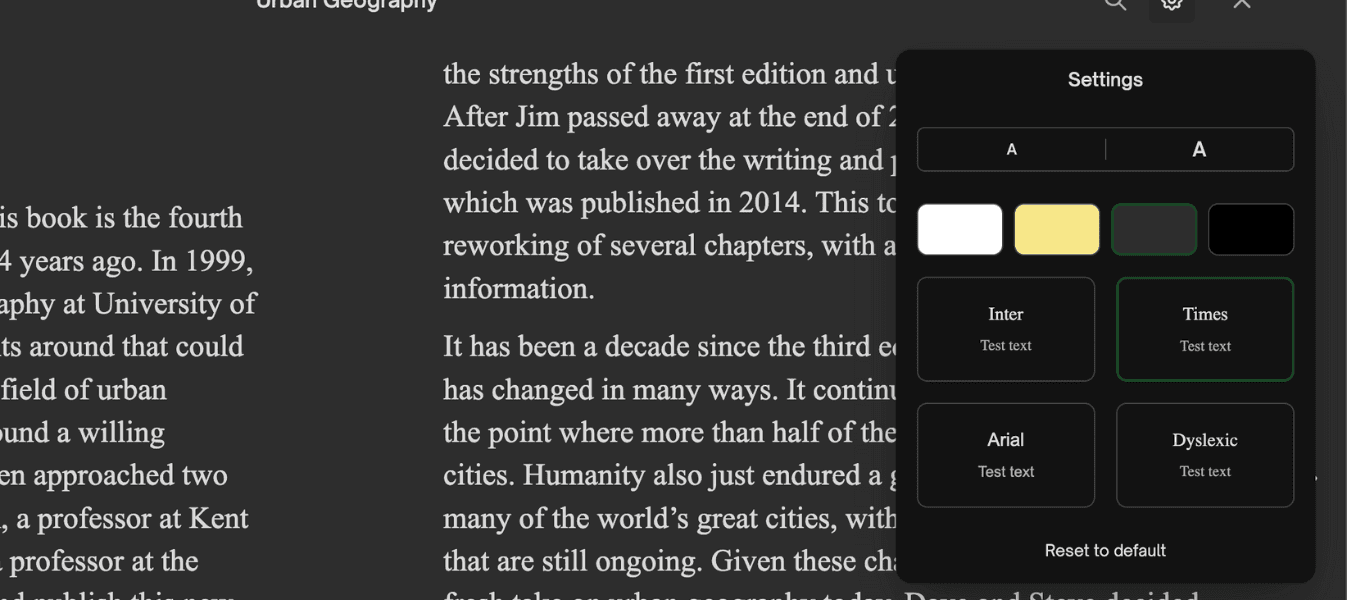 Att läsa e-böcker i Bright