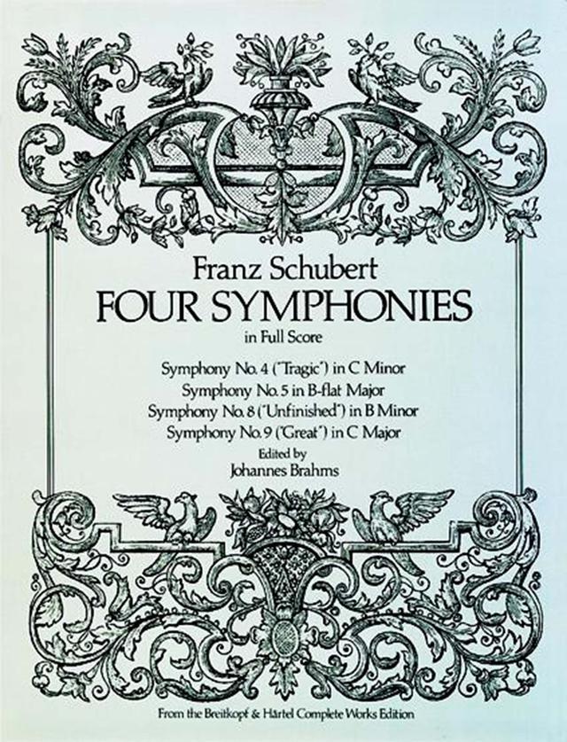 Four Symphonies in Full Score by Franz Schubert