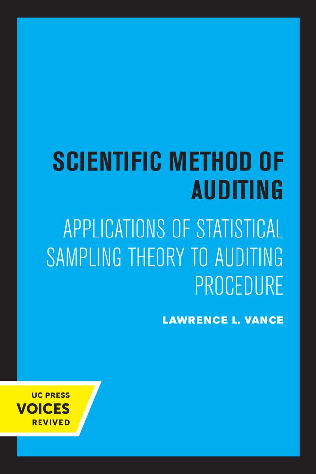 Scientific Method for Auditing by Lawrence L. Vance