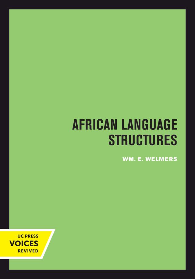 African Language Structures by Wm. E. Welmers