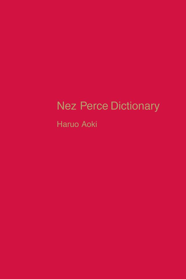 Nez Perce Dictionary by Haruo Aoki