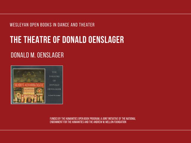 The Theatre of Donald Oenslager by Donald Oenslager, John Mason Brown