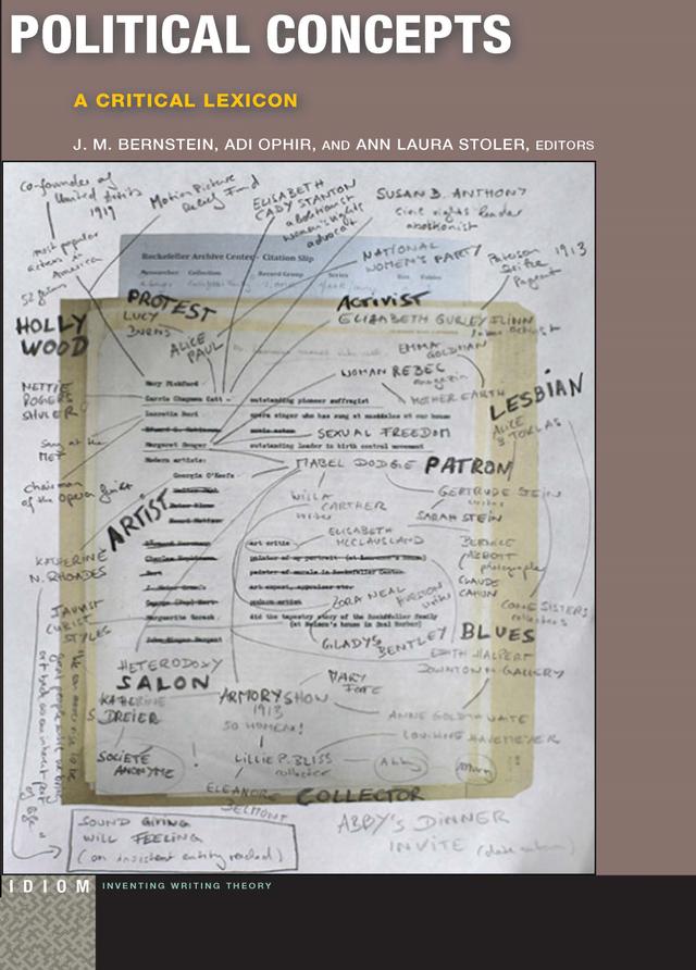Political Concepts by Adi M. Ophir, Akeel Bilgrami, Andreas Kalyvas, Ann Laura Stoler, Étienne Balibar, Gayatri Chakravorty Spivak, Gil Anidjar, Jacques Lezra, Jean L. Cohen, J. M. Bernstein, Joan Copjec, Stathis Gourgouris