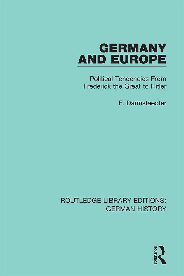 Germany and Europe by F. Darmstaedter