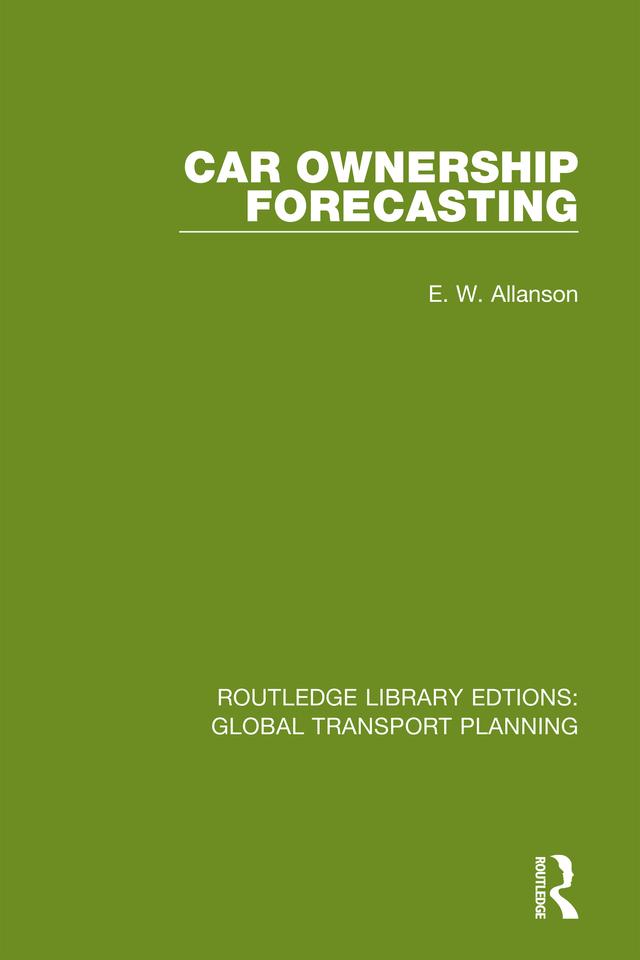 Car Ownership Forecasting by E. W. Allanson