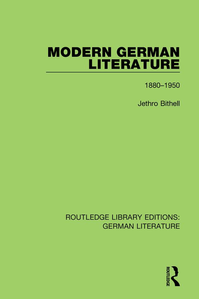Modern German Literature by Jethro Bithell