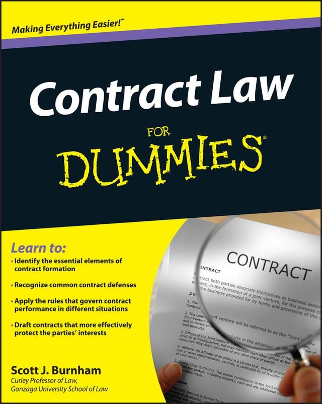 Contract Law For Dummies by Scott J. Burnham