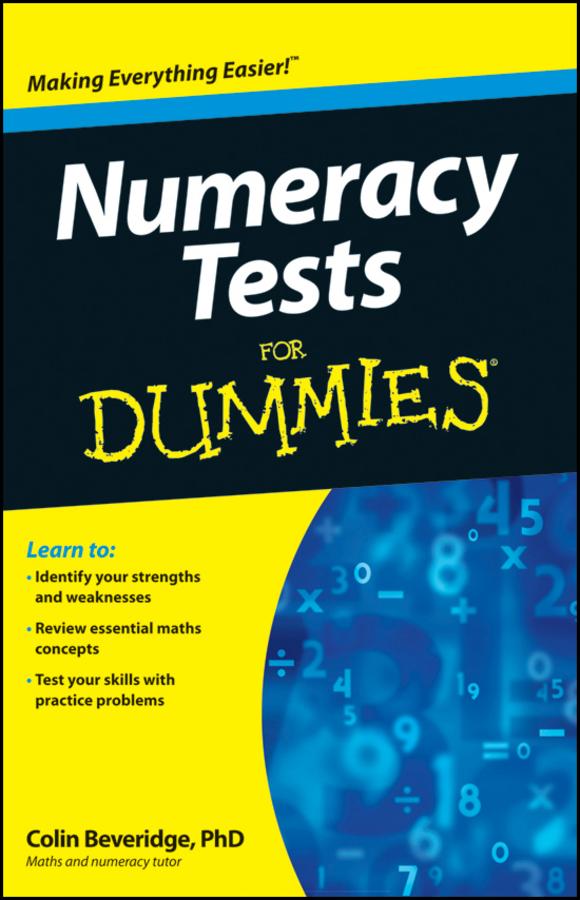 Numeracy Tests For Dummies by Colin Beveridge