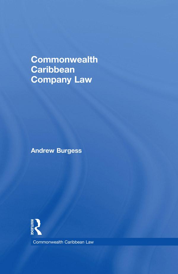 Commonwealth Caribbean Company Law by Andrew Burgess