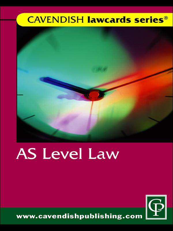 Cavendish: AS Level Lawcard by Routledge-Cavendish
