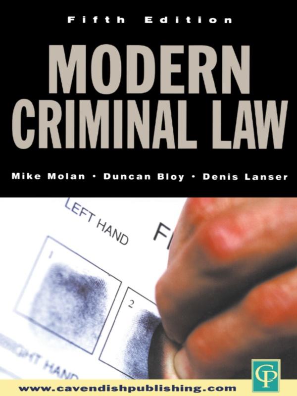 Modern Criminal Law by Mike Molan