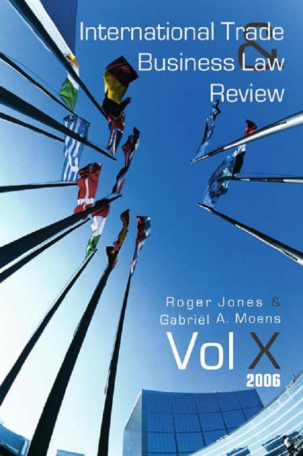 International Trade and Business Law Review by Gabriel Moens, Roger Jones