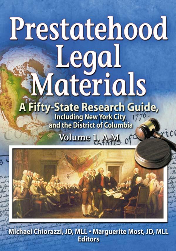 Prestatehood Legal Materials by Michael Chiorazzi