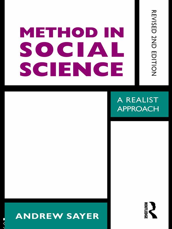 Method in Social Science by Andrew Sayer