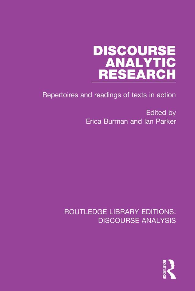 Discourse Analytic Research by Erica Burman, Ian Parker