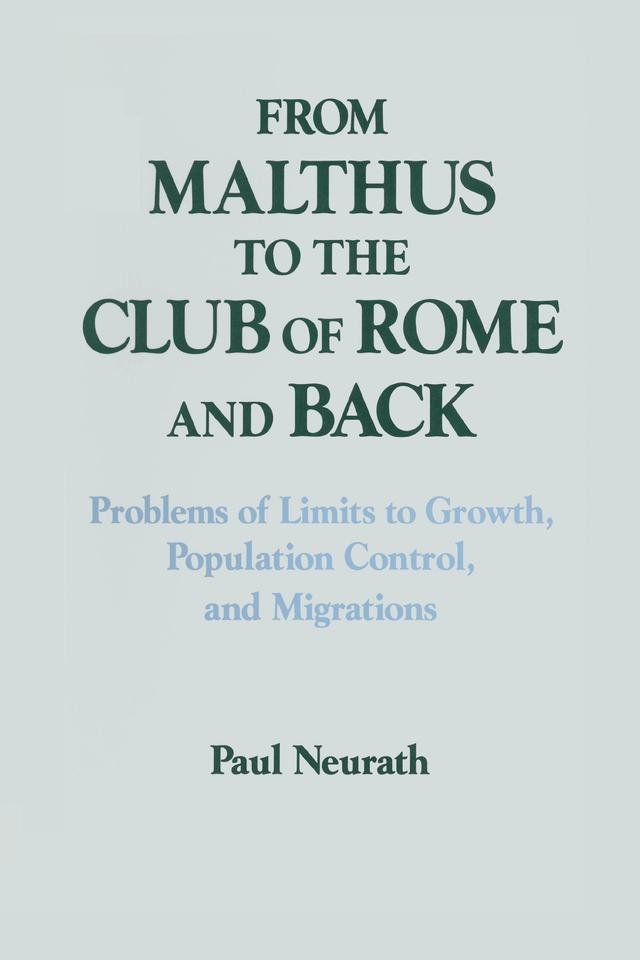 From Malthus to the Club of Rome and Back by Paul Neurath