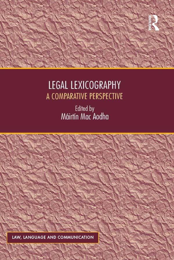 Legal Lexicography by Máirtín Mac Aodha