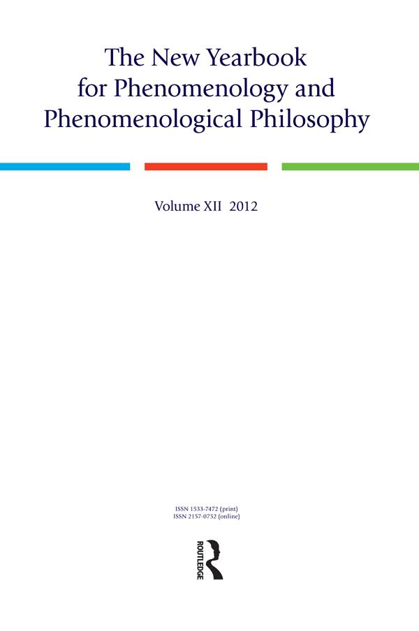 The New Yearbook for Phenomenology and Phenomenological Philosophy by Burt Hopkins, John Drummond