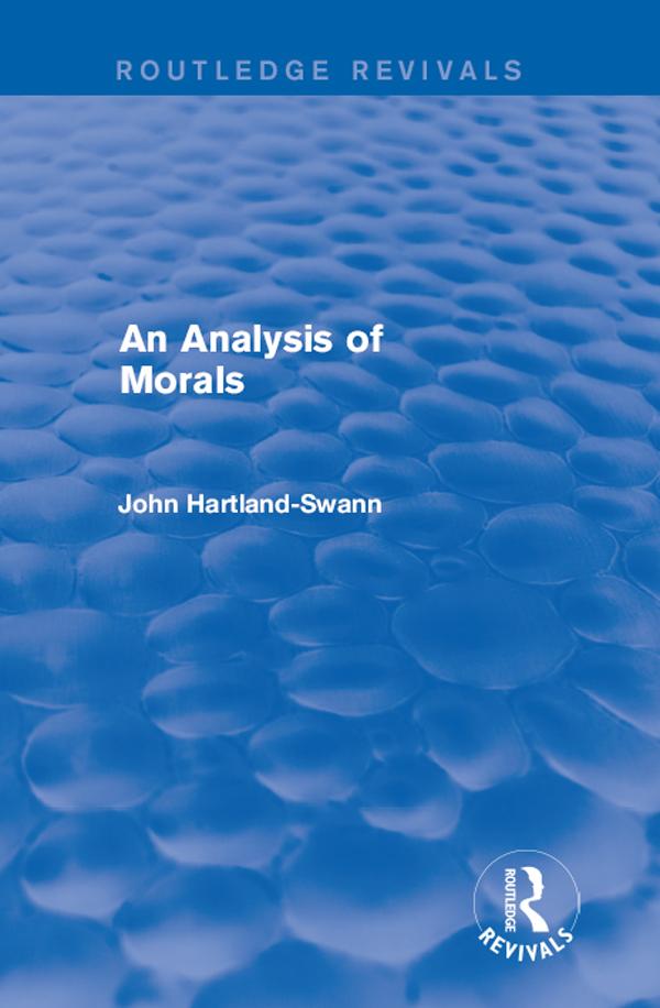 An Analysis of Morals by John Hartland-Swann