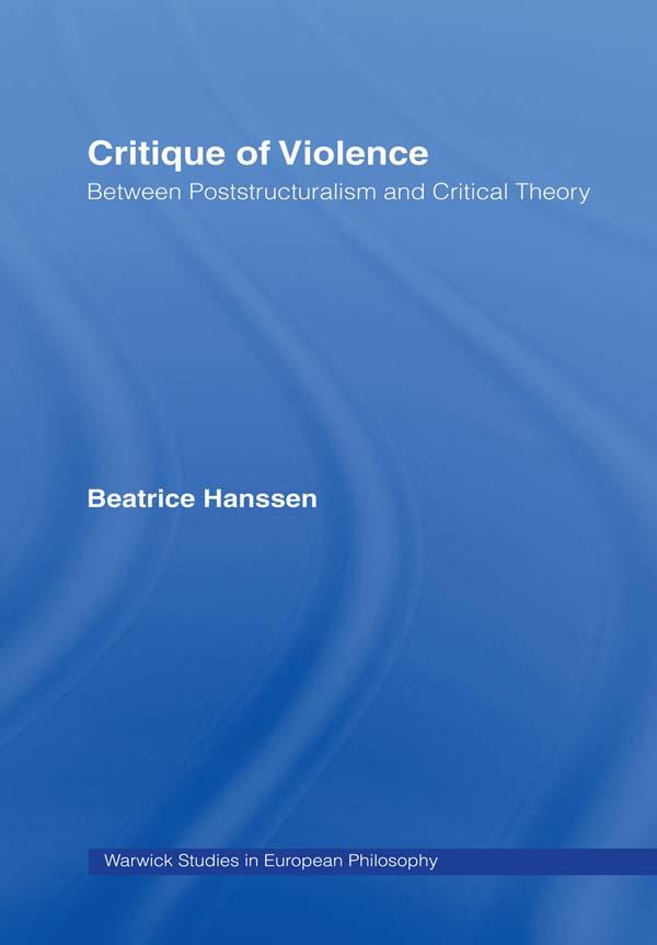 Critique of Violence by Beatrice Hanssen