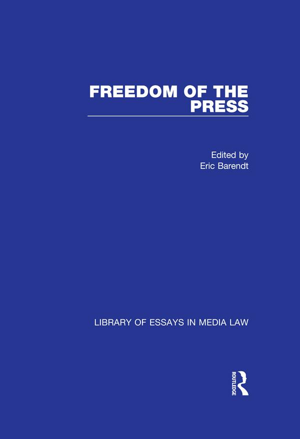 Freedom of the Press by Eric Barendt