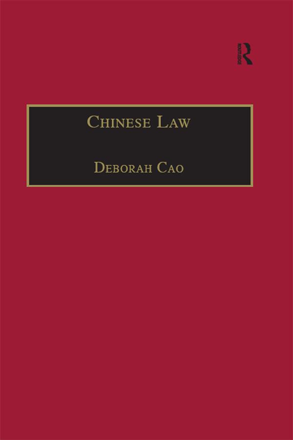 Chinese Law by Deborah Cao