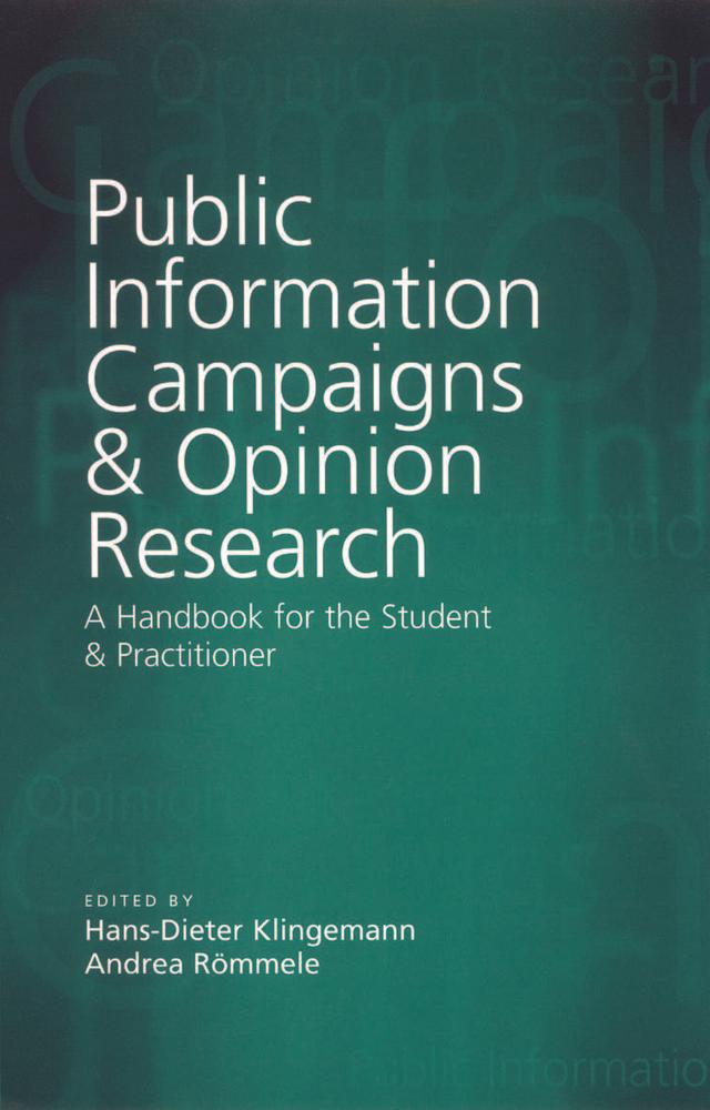 Public Information Campaigns and Opinion Research by Hans-Dieter Klingemann