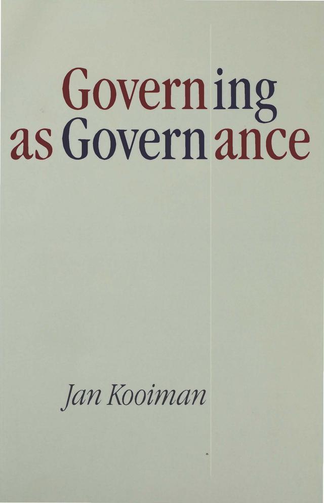 Governing as Governance by Jan Kooiman