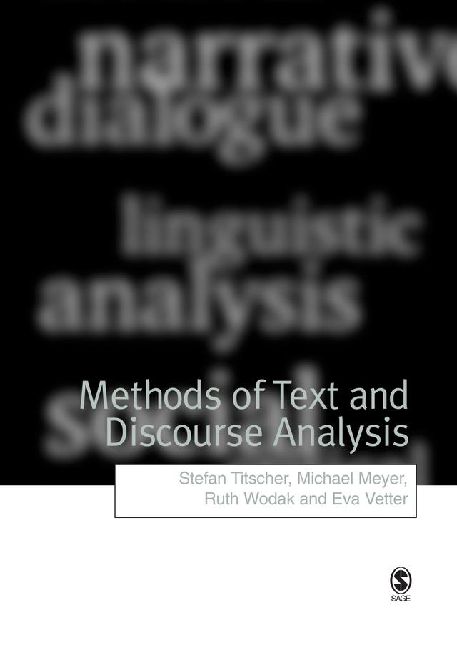 Methods of Text and Discourse Analysis by Stefan Titscher