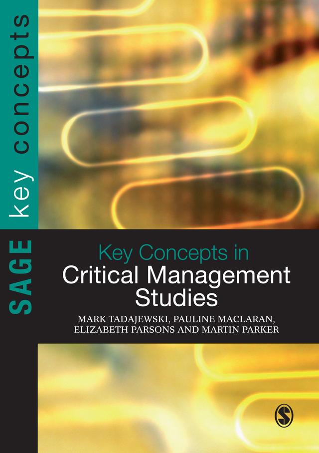 Key Concepts in Critical Management Studies by Mark Tadajewski