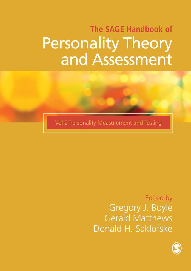 The SAGE Handbook of Personality Theory and Assessment by Gregory J Boyle