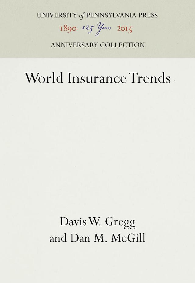 World Insurance Trends by Dan M. McGill, Davis W. Gregg