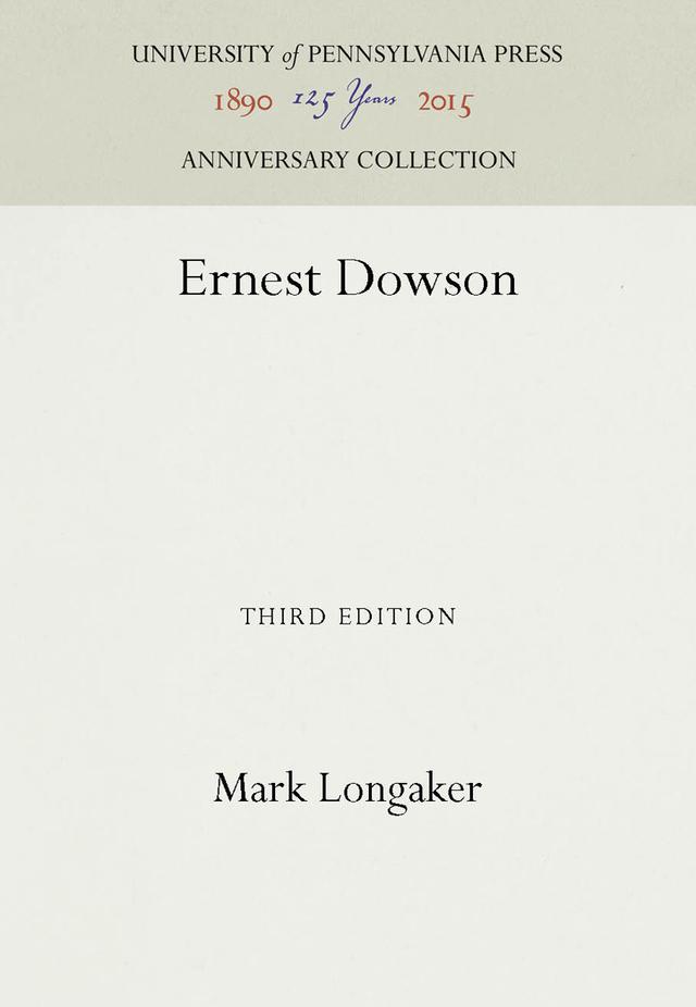 Ernest Dowson by Mark Longaker