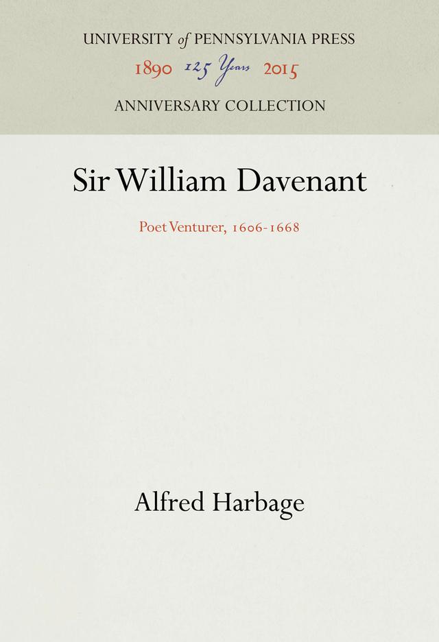 Sir William Davenant by Alfred Harbage