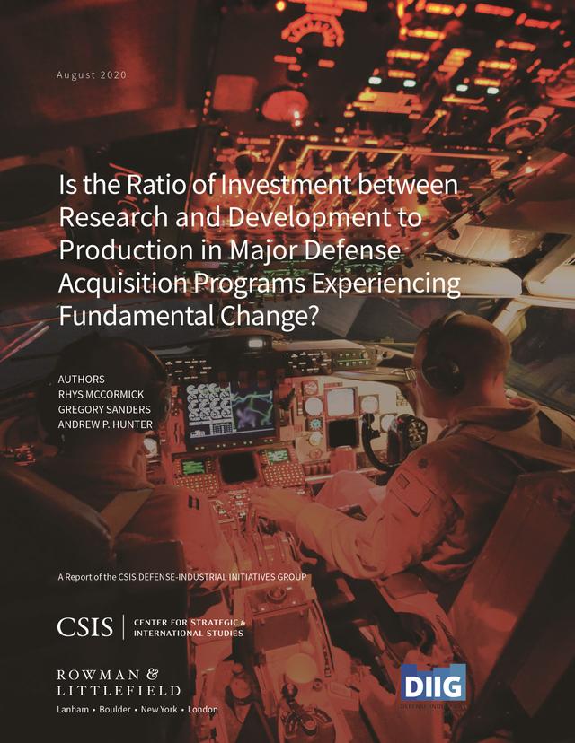 Is the Ratio of Investment between Research and Development to Production in Major Defense Acquisition Programs Experiencing Fundamental Change? by Andrew P. Hunter, Gregory Sanders, Rhys McCormick