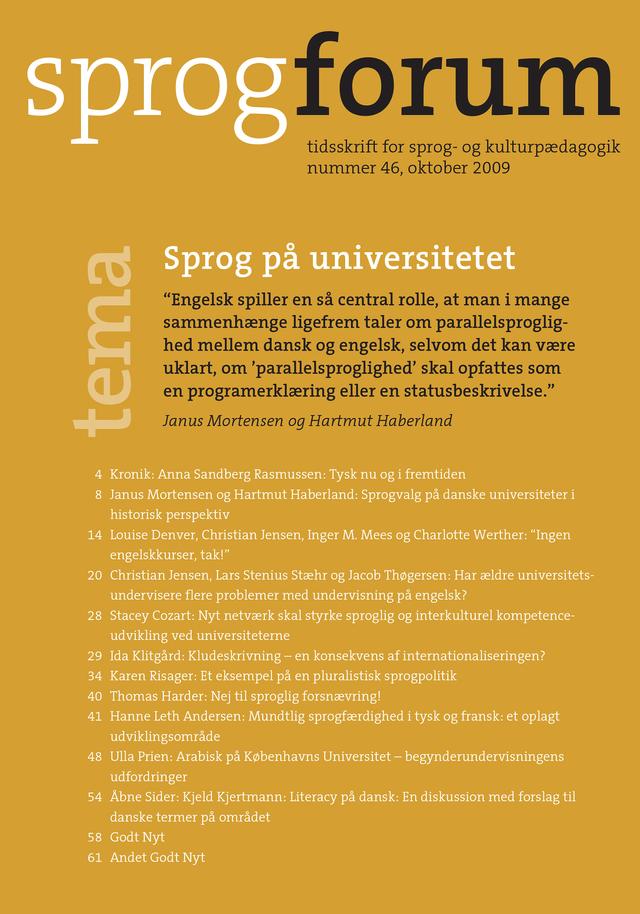Sprog pa universitetet by Bergthora Kristjansdottir, Karen Lund, Lars Stenius StAehr, Nanna Bjargum