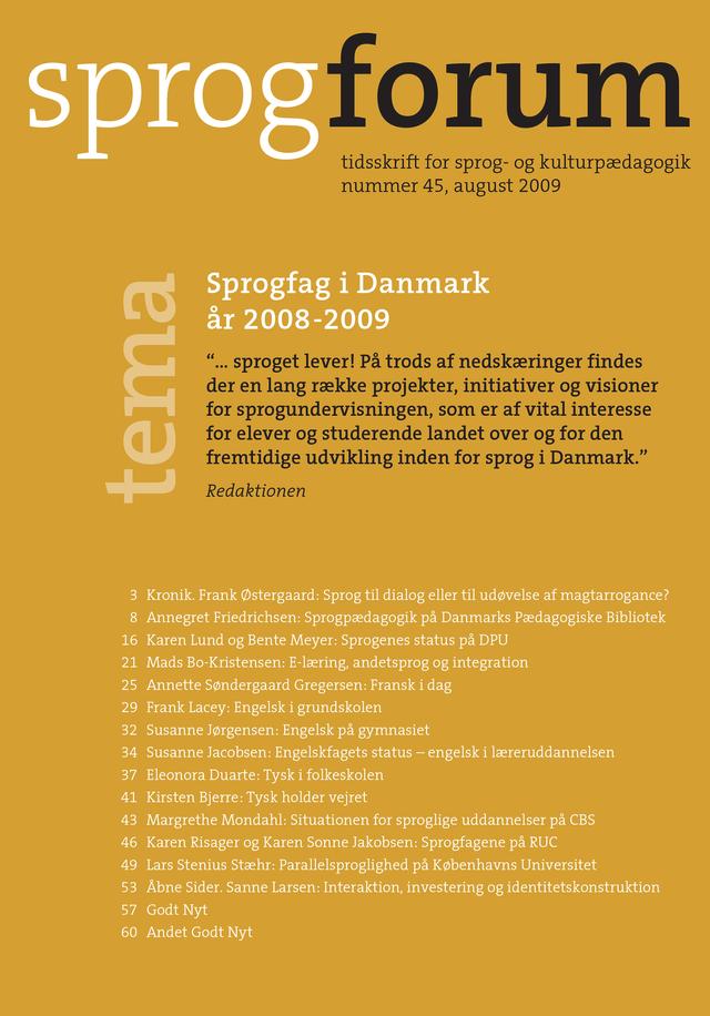 Sprogfag i Danmark by Annegret Friedrichsen, Bente Meyer, Karen Lund