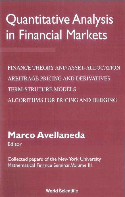 QUANTITATIVE ANALYSIS IN FINANCIAL..(V3) by Avellaneda Marco