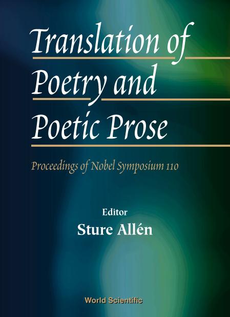 TRANSLATION OF POETRY & POETIC PROSE by Allen Sture